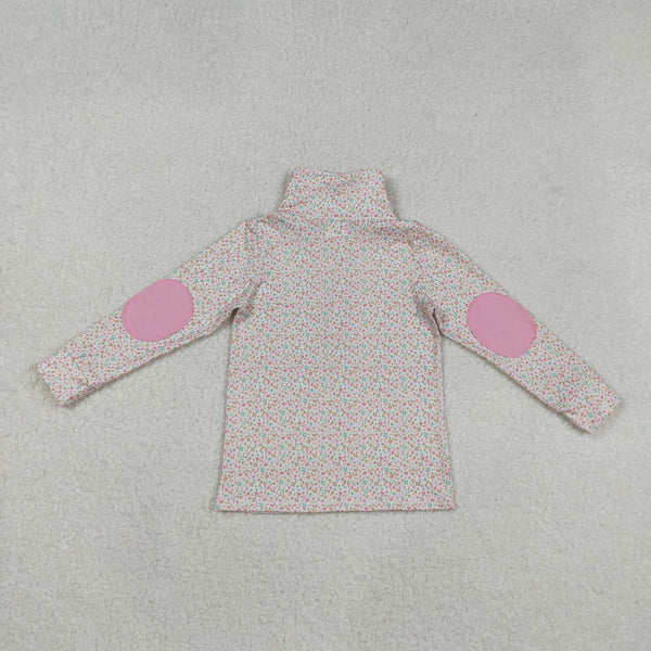 GT1145 RTS  toddler girl  clothes floral girl winter top zip pollover