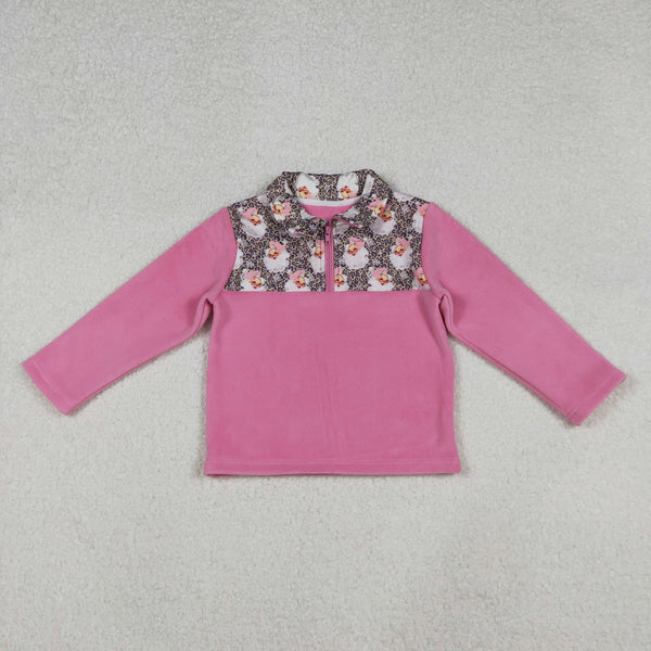 RTS toddler clothes matching clothing baby santa bows print top girls winter pullover-2025.10.11