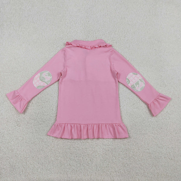 GT1402 RTS toddler girl  clothes golf print girl winter top pink pollover