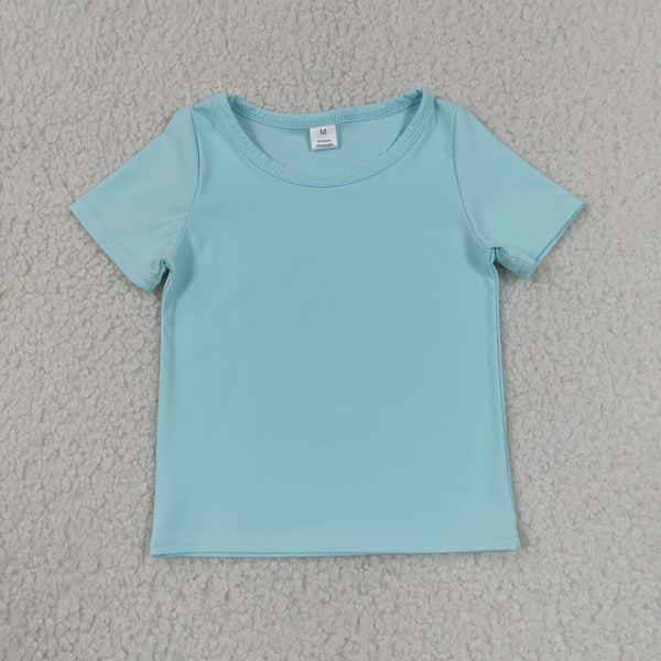 GT1631 kids girl clothes blue girl summer tshirt top quick dry sports clothes