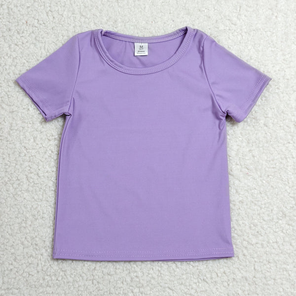 GT1638 kids girl clothes purple girl summer tshirt top quick dry sports clothes