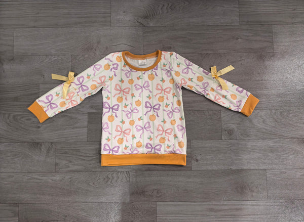 no MOQ GT1658 pre-order  baby girl clothes pumpkin print girl winter shirt-real pic 2026.8.10