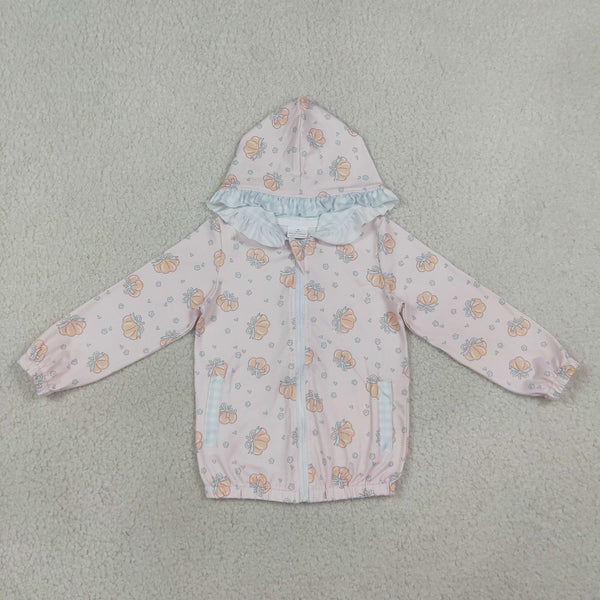 GT1660 RTS toddler girl clothes pumpkin halloween clothes winter shirt top jacket
