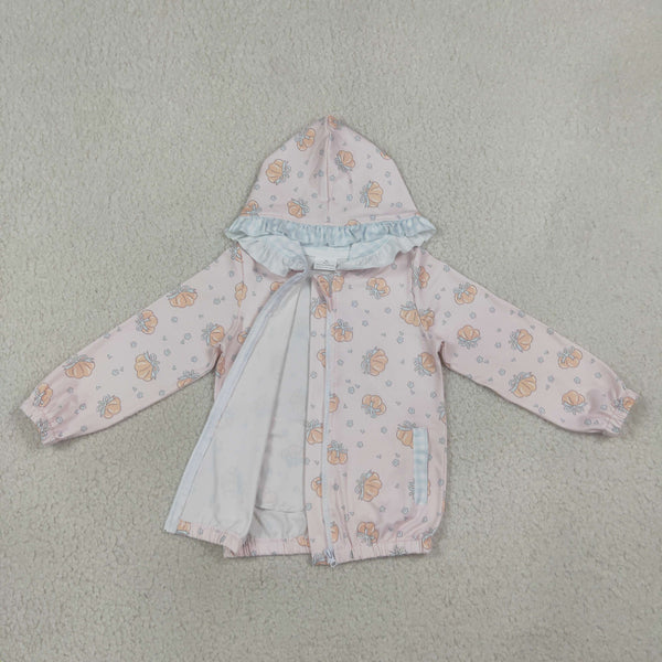 GT1660 RTS toddler girl clothes pumpkin halloween clothes winter shirt top jacket