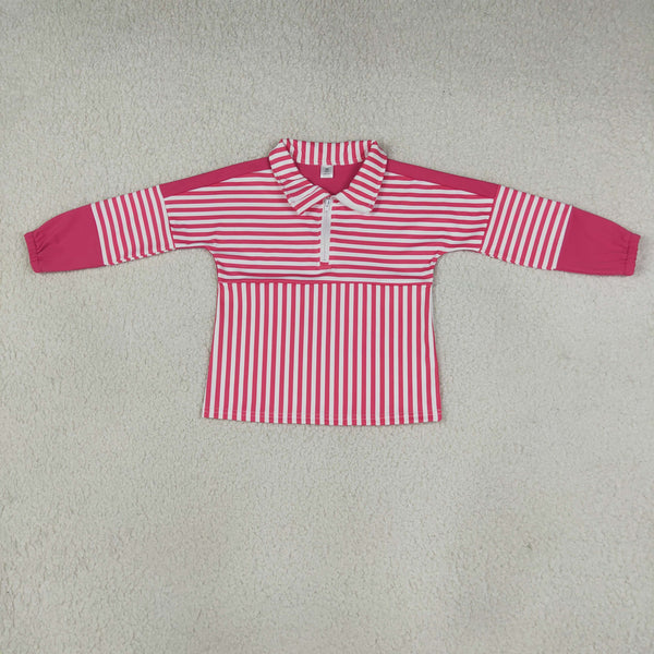 RTS Matching clothing kids color block stripe long sleeve polo yoga clothes-2026.10.27