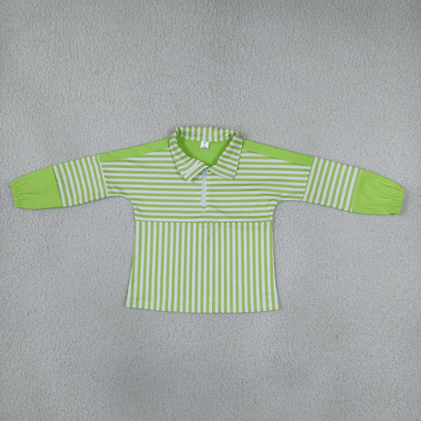 RTS Matching clothing kids color block stripe long sleeve polo yoga clothes-2026.10.27
