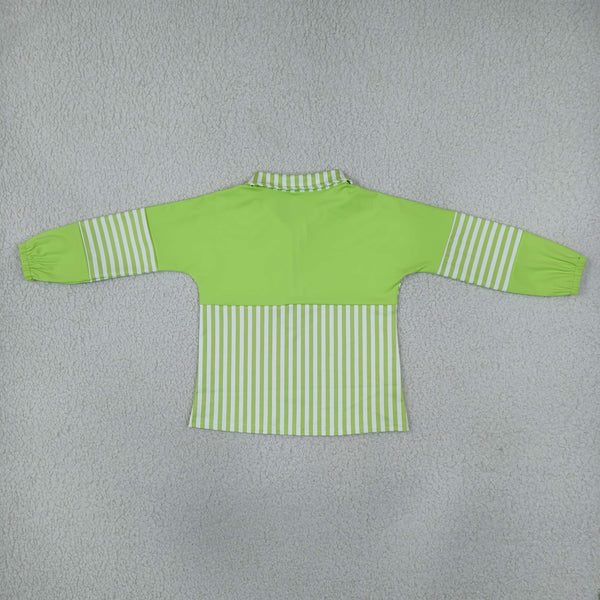 RTS Matching clothing kids color block stripe long sleeve polo yoga clothes-2026.10.27