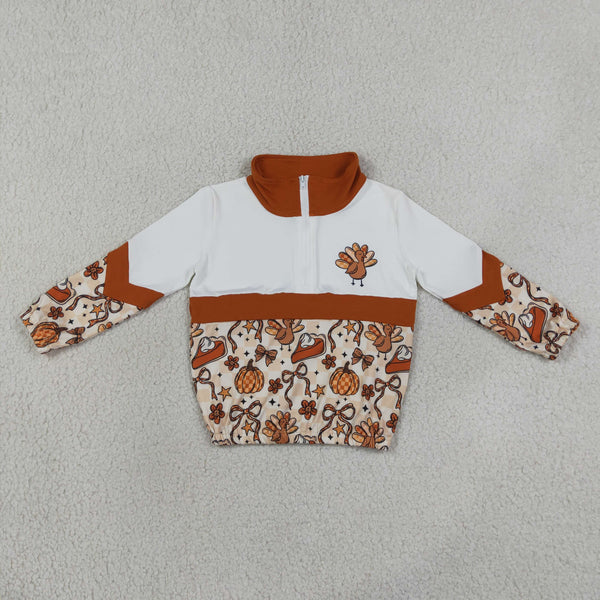 GT1723 RTS kids boy clothes wholesale turkey boy winter pollover thanksgiving clothes top
