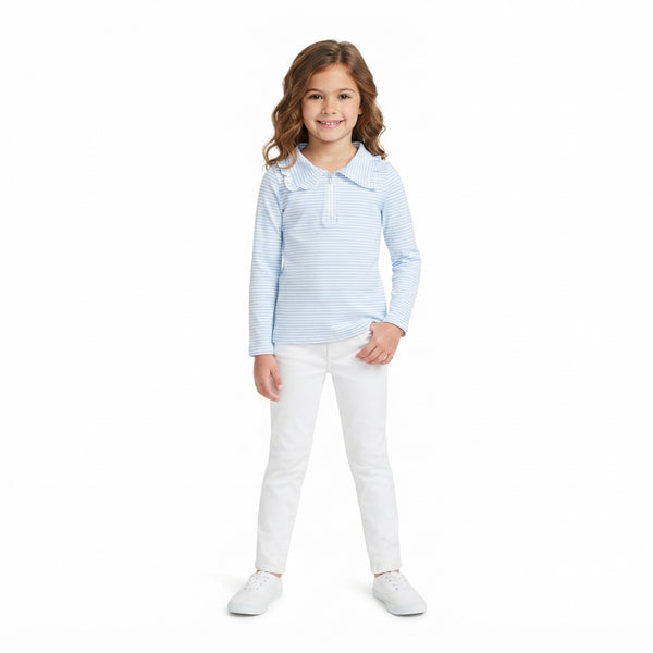 RTS GT1755 baby girl clothes solid stripe print long sleeve top