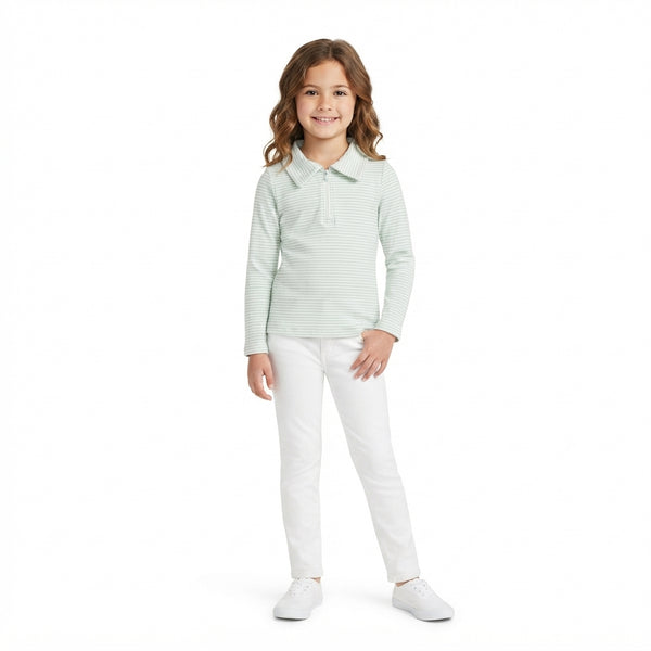 RTS GT1755 baby girl clothes stripe print long sleeve top shirt