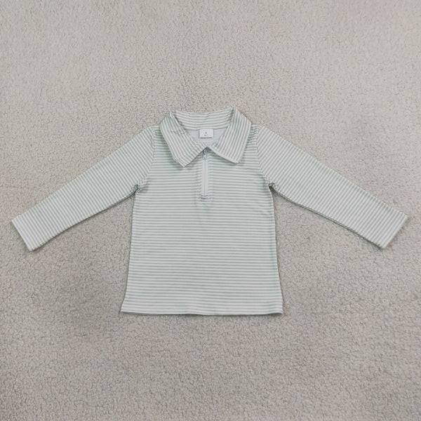 RTS GT1755 baby girl clothes stripe print long sleeve top shirt