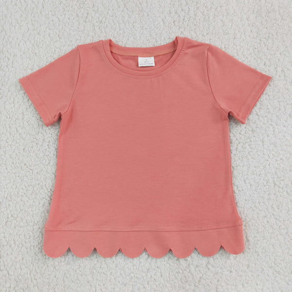 RTS GT1768 toddler girl clothes solid color girl summer top cotton clothes