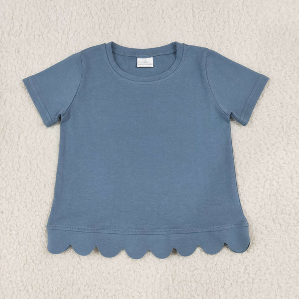RTS GT1769 toddler girl clothes solid color girl summer top cotton clothes