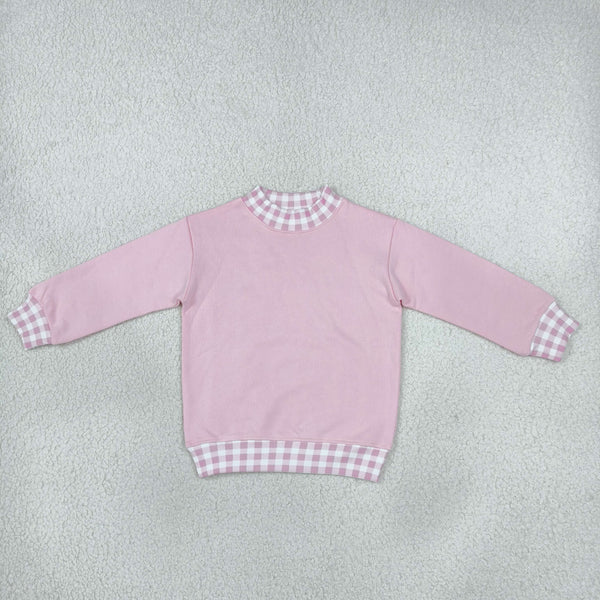 RTS GT1798 toddler girl clothes sweater clothes mock neck pink long sleeve top winter shirt top