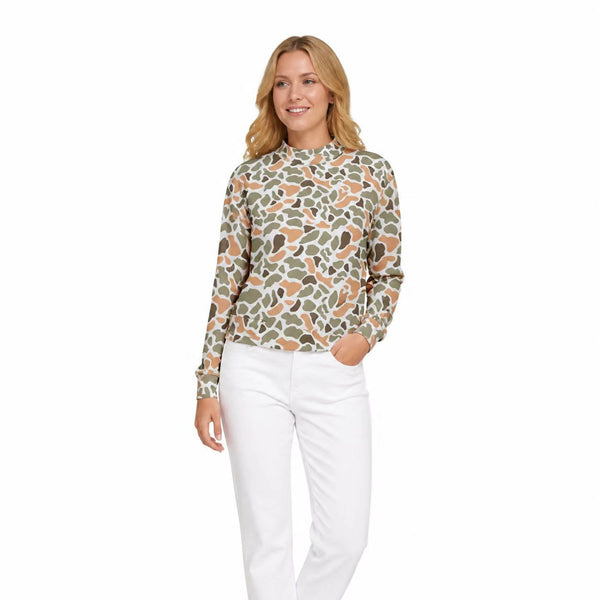 RTS GT1819 women clothes camo print long sleeve yoga athletic top