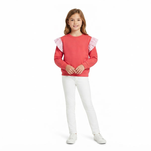 RTS GT1848 toddler girl clothes ruffle shoulder long sleeve top