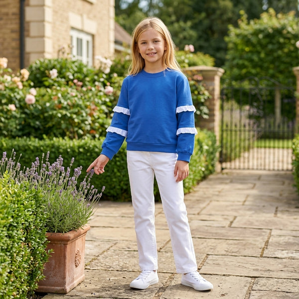 RTS GT1860 toddler girl clothes solid stripe long sleeve sweatshirt