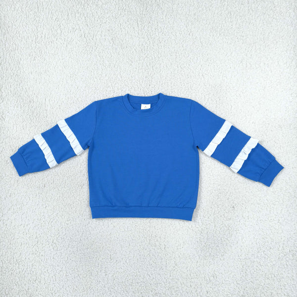 RTS GT1860 toddler girl clothes solid stripe long sleeve sweatshirt