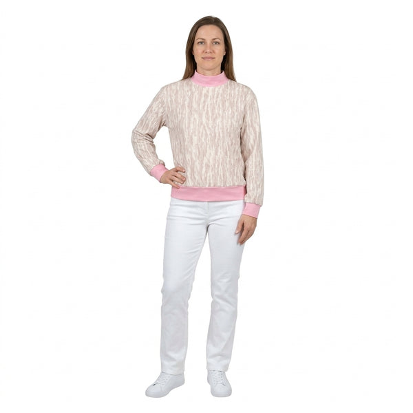 RTS GT1891 toddler girl clothes pink camo print mock neck long sleeve yoga top