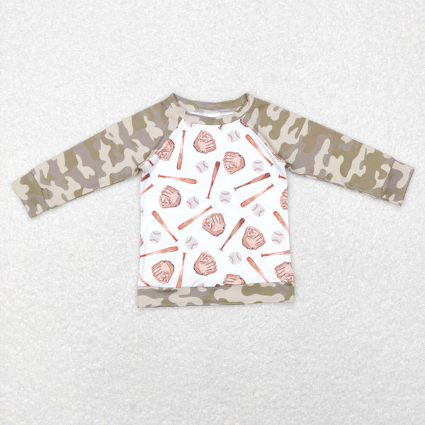 BT0469 baby boy clothes baseball camo boy winter shirt