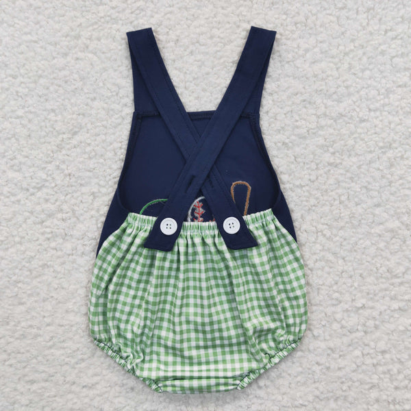SR0272 baby boy clothes baseball embroidery summer bubble