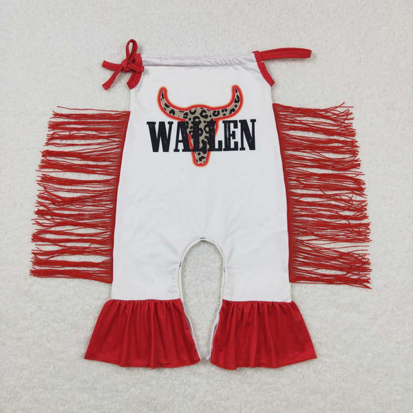 SR0429 baby clothes wallen western tassel baby summer romper