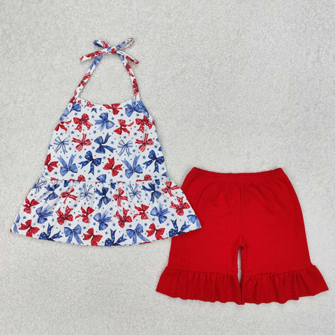 GSSO1928 RTS girl clothes bows girl 4th of July patriotic summer outfit