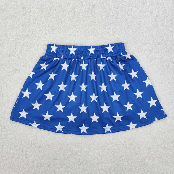 GSD2244 RTS girl clothes 4th of July girl summer skirts set