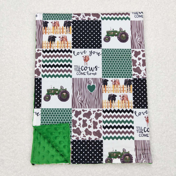 BL0096 baby newborn green newborn blanket