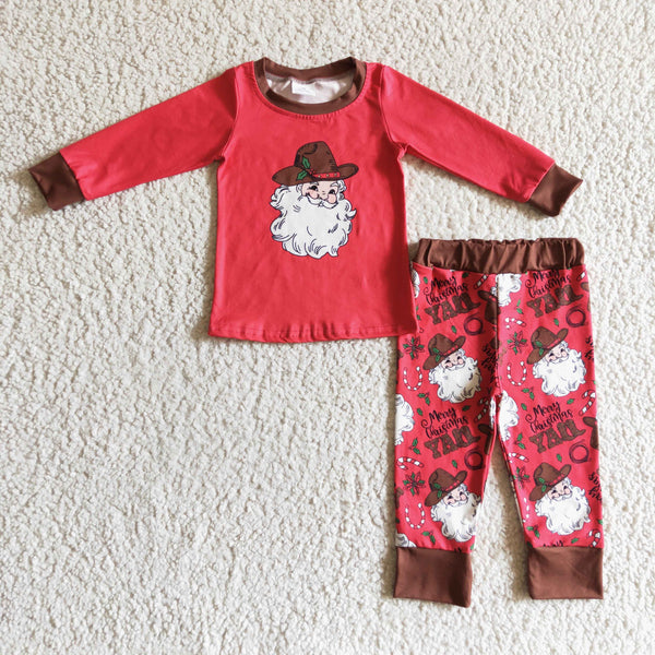 BLP0119 RTS sleepwear santa claus red boy pajamas set-promotion 2024.11.30 $5.5