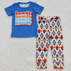 BSPO0137 toddler boy clothes howdy fall spring outfit