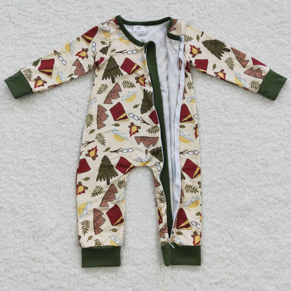 LR0398 baby clothes zipper baby winter romper