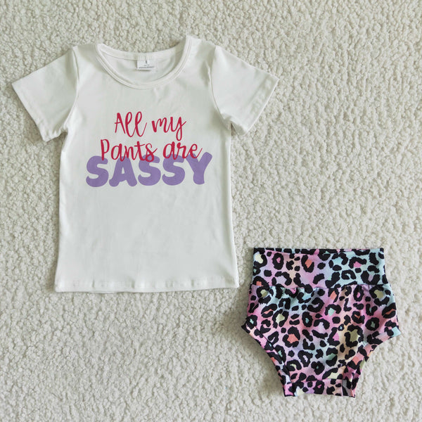 girl clothes sassy leopard summer short sleeve set-promotion 2025.2.8 $5.5