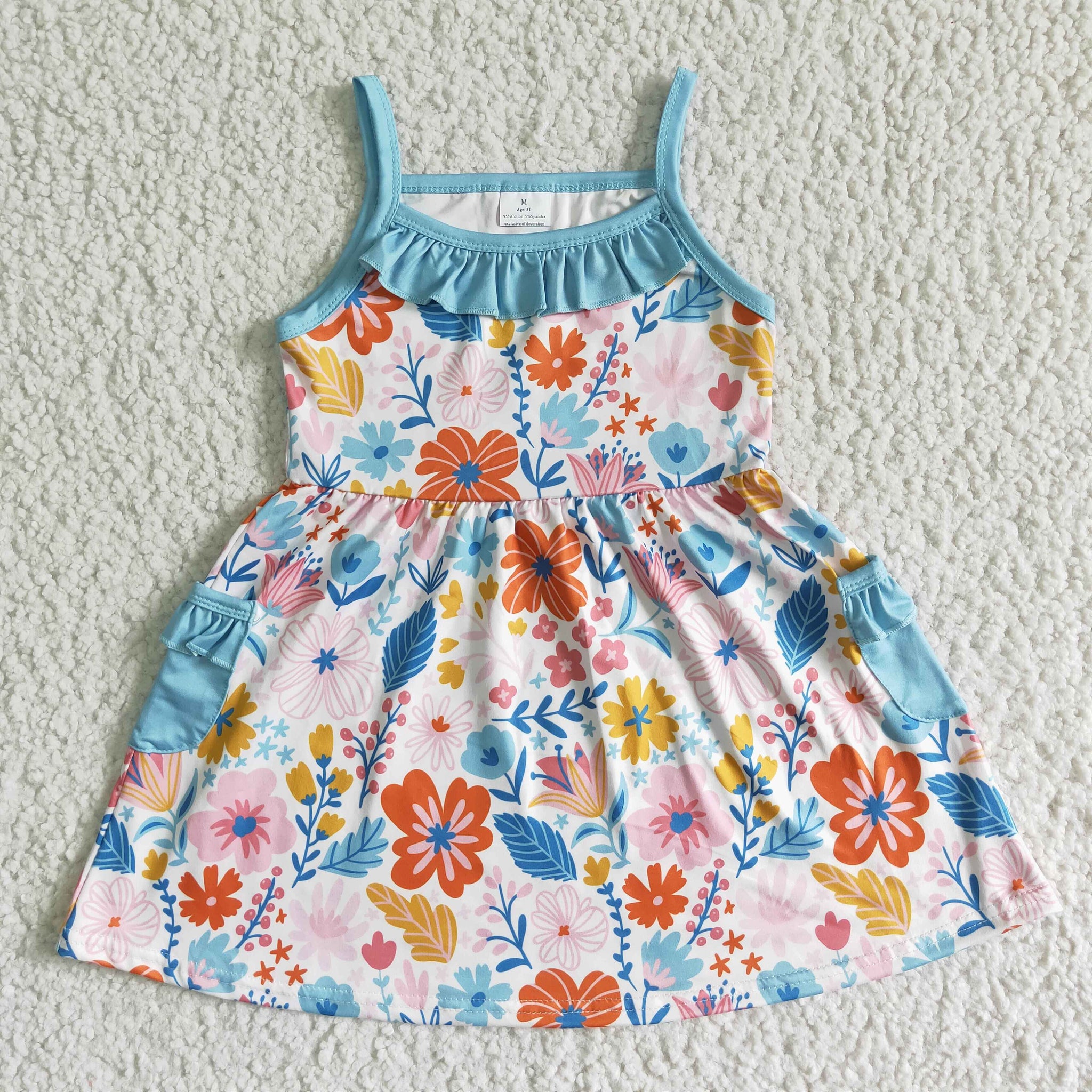 GSD0077 RTS kids clothing floral summer dress-promotion 2024.5.3 $5.5