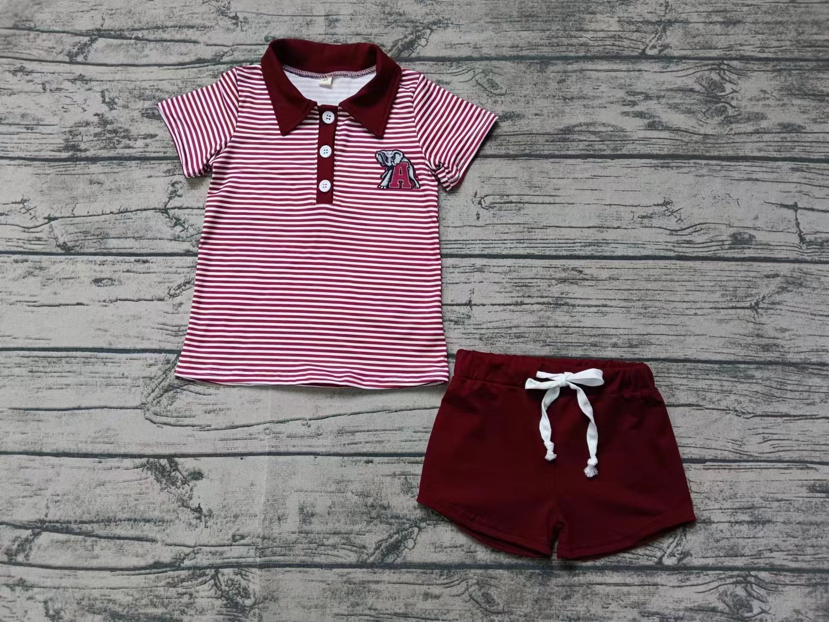 Custom order MOQ:3pcs each design baby boy clothes state boy summer shorts set 502