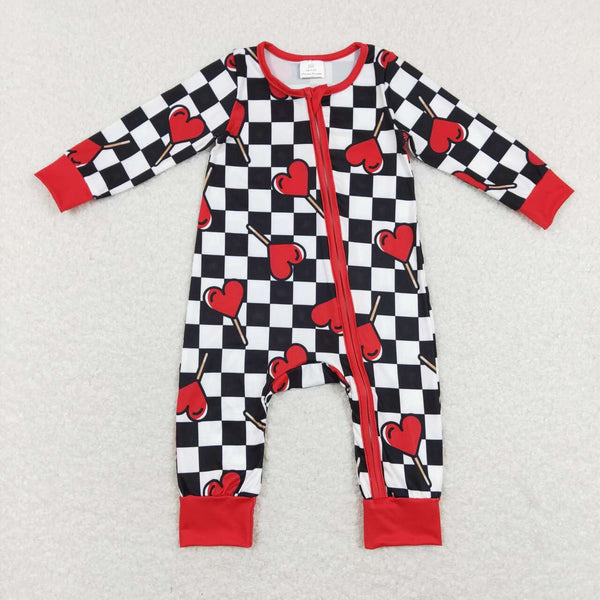 LR0856 baby clothes western clothes heart baby valentines day romper clothes