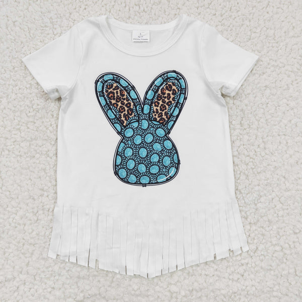 GT0136 kids clothes boys bunny bunny short sleeve easter top