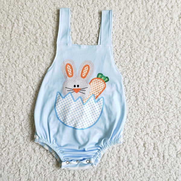 B4-9 boy clothes easter blue bunny bubble--promotion 2025.3.8 $2.99