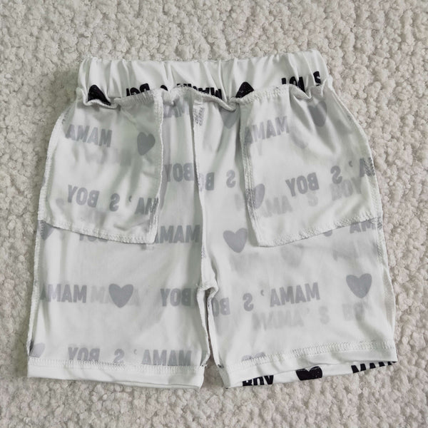 SS0020 boy summer short mama's boy(milk silk not swim material)