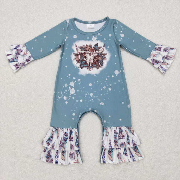 LR0593 baby girl clothes cow winter romper