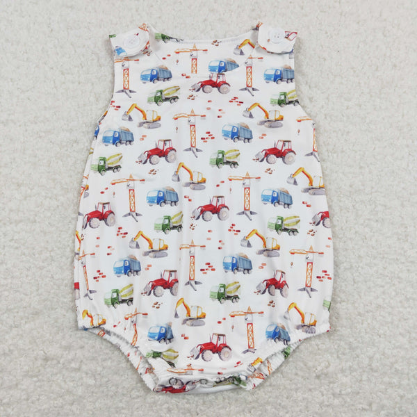SR0602 USA warehouse 25.5.14-1 baby girl clothes excavator girl summer romper