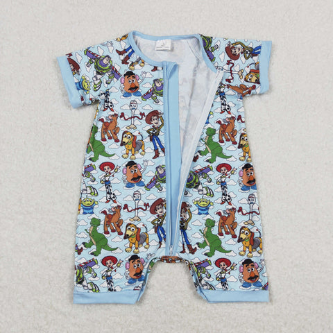 SR1274  baby boy clothes cartoon toddler boy summer romper