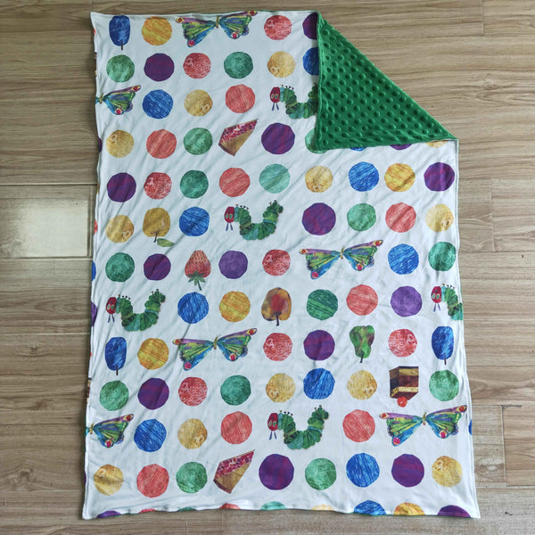 BL0014 RTS green newborn cartoon blanket