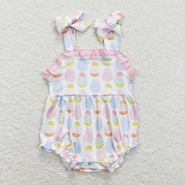 SR0900 baby girl clothes easter eggs girl easter summer romper