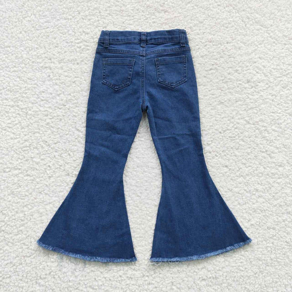 P0127  kids clothes girls bell bottom jeans flare pant