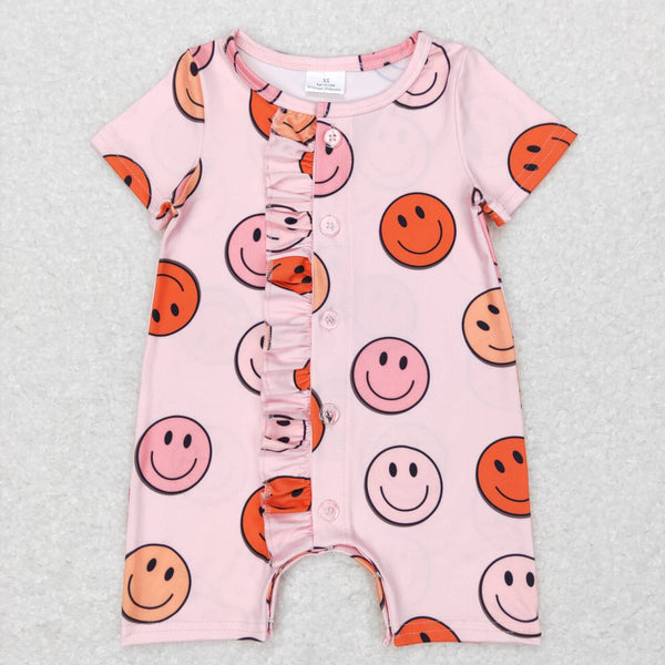 SR0524 RTS baby girl clothes smile girl summer romper