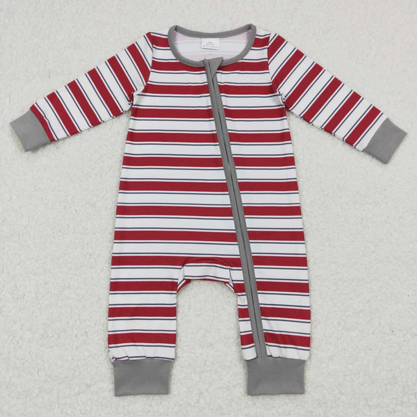 LR0748 baby clothes stripe baby christmas romper
