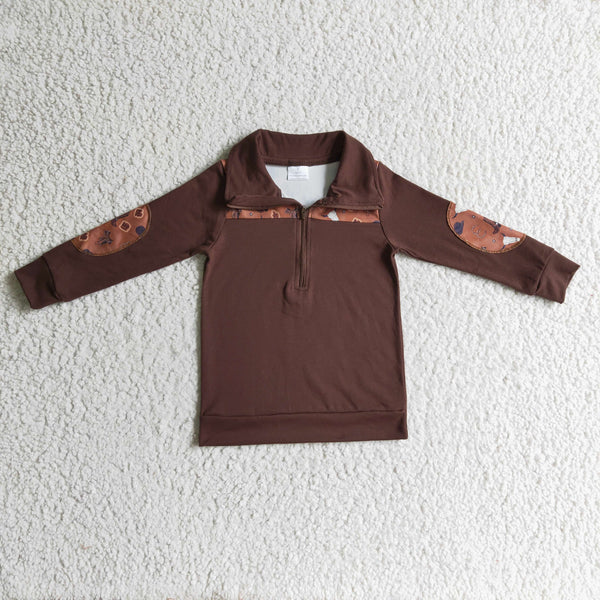 BT0111 baby boy clothes brown winter shirt-promotion 2024.12.14 $5.5