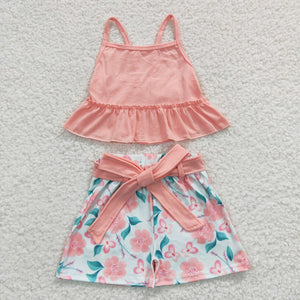 GSSO0196 kids clothes girls floral summer outfits-promotion 2024.6.15 $5.5