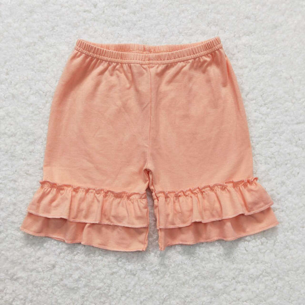 GSSO1076 baby girl clothes orange butterfly toddler girl summer outfit infant summer shorts set